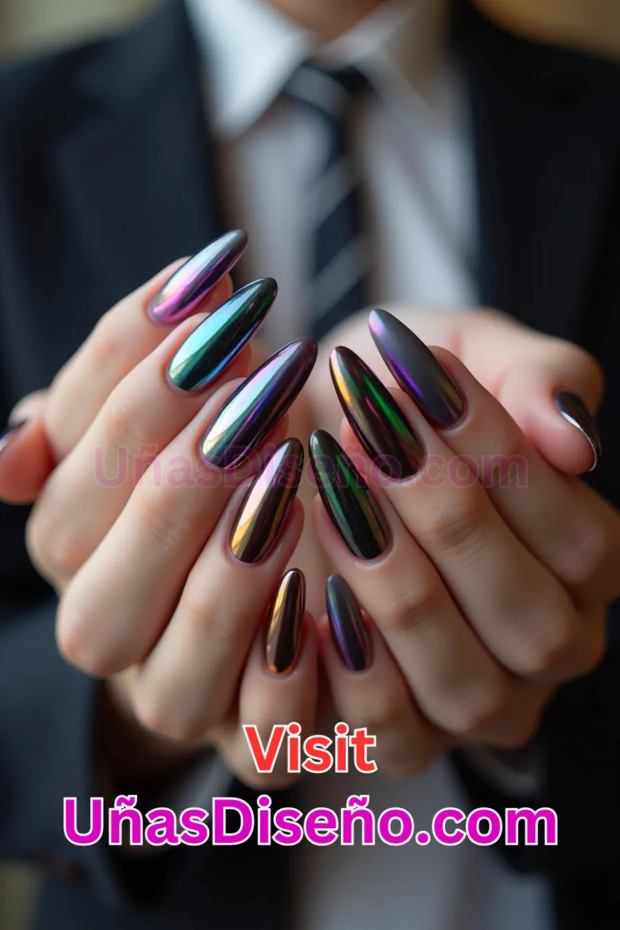 20 Diseños de uñas acrílicas metalizadas mejores diseños de uñas acrílicas para una manicura elegante y duradera 1.jpeg