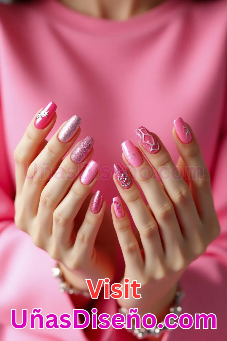 20. Barbie - Los 20 mejores diseños de uñas con purpurina para lucir un look deslumbrante (1).jpeg
