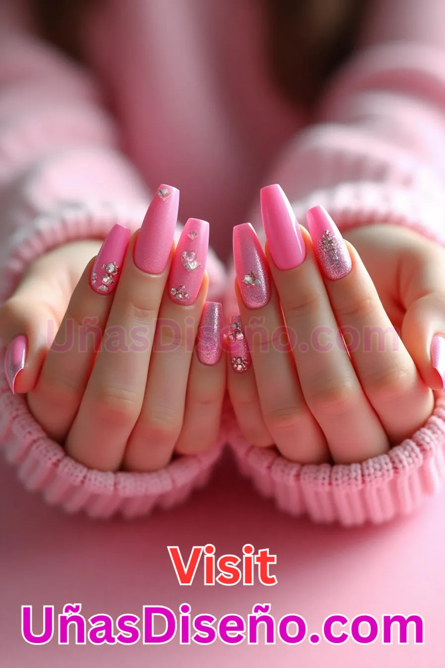 20. Barbie - Los 20 mejores diseños de uñas con purpurina para lucir un look deslumbrante (10).jpeg