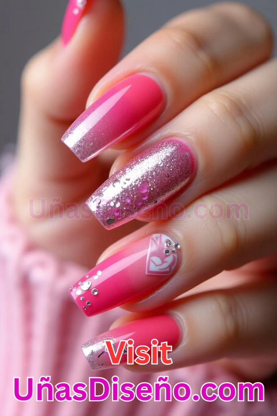 20. Barbie - Los 20 mejores diseños de uñas con purpurina para lucir un look deslumbrante (3).jpeg