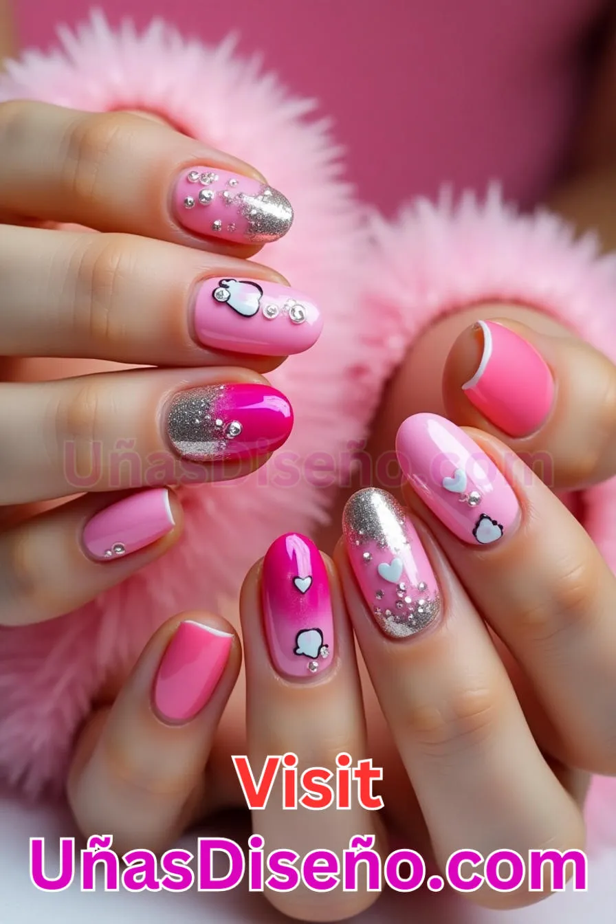 20. Barbie - Los 20 mejores diseños de uñas con purpurina para lucir un look deslumbrante (4).jpeg