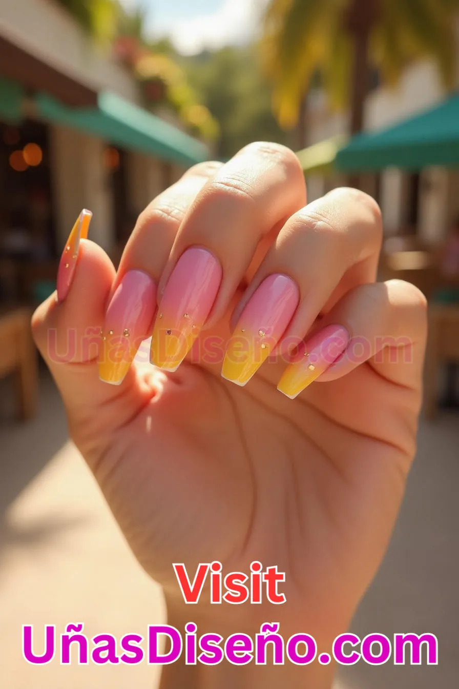 20. Manicura Francesa Amarilla y Rosa (6)