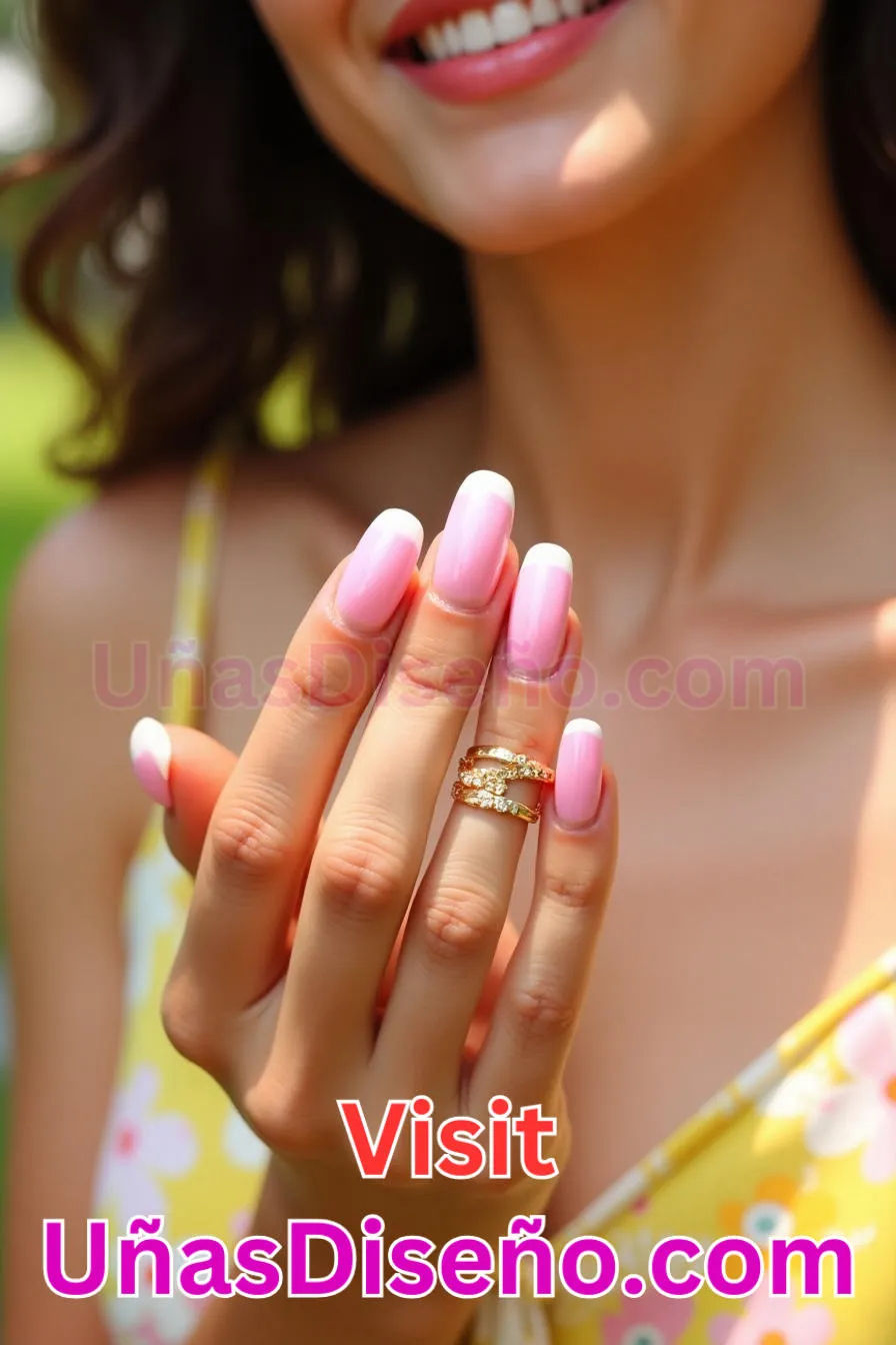 20. Manicura Francesa Amarilla y Rosa (7)
