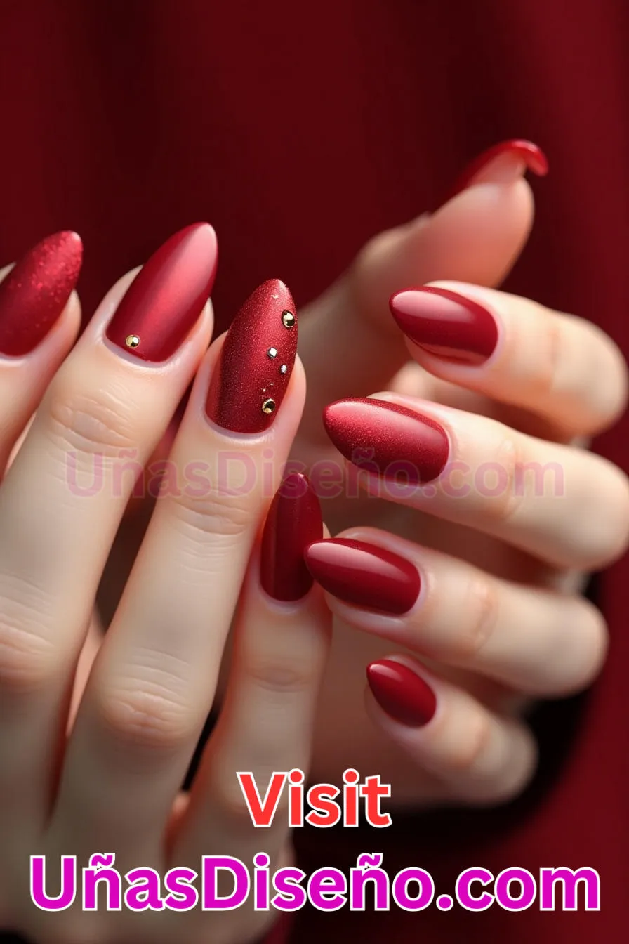 20. Opulento rojo almendra - 20 Uñas de Almendra Elegance Diseños exclusivos para un look sofisticado (4).jpeg