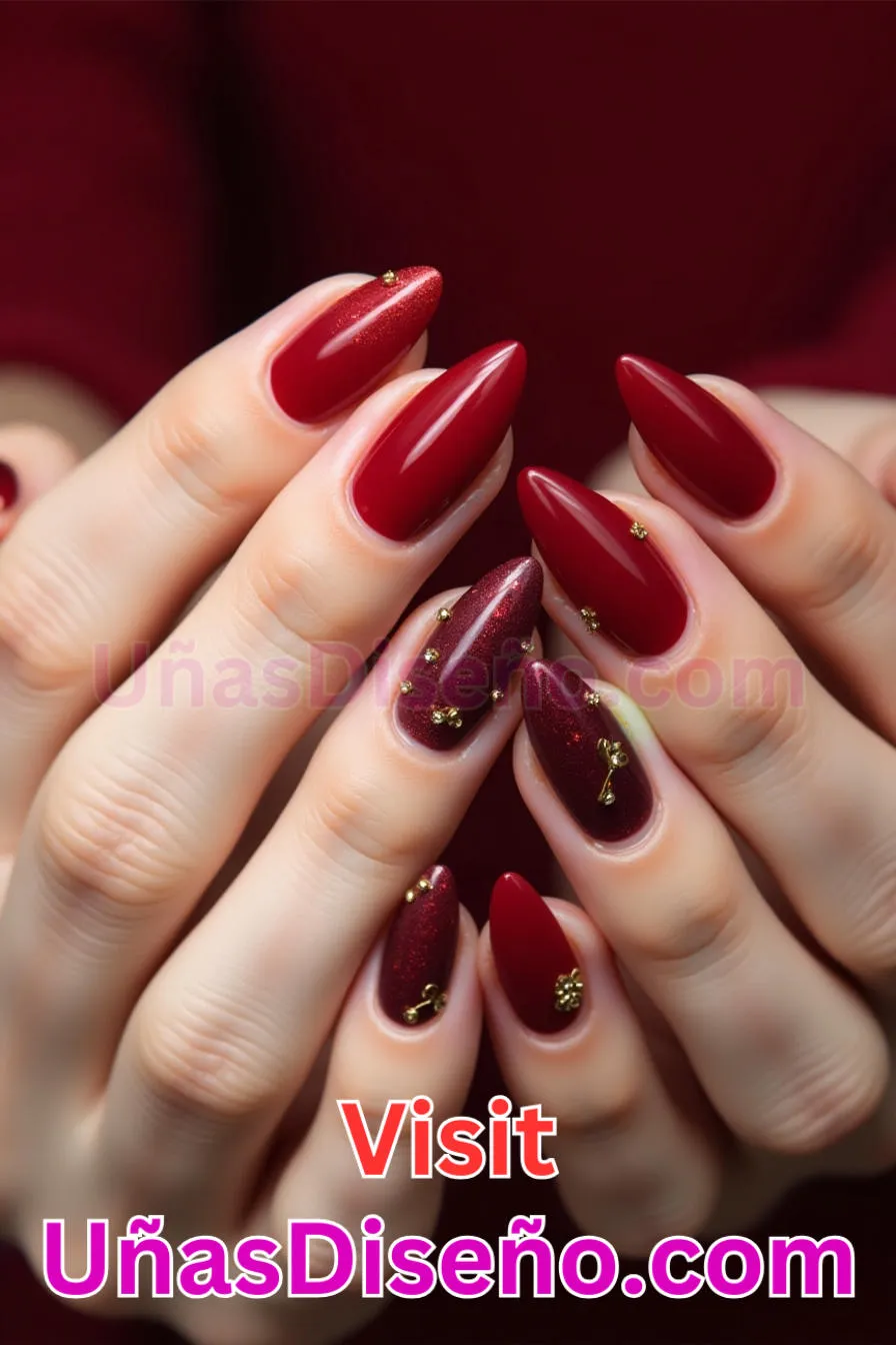 20. Opulento rojo almendra - 20 Uñas de Almendra Elegance Diseños exclusivos para un look sofisticado (5).jpeg