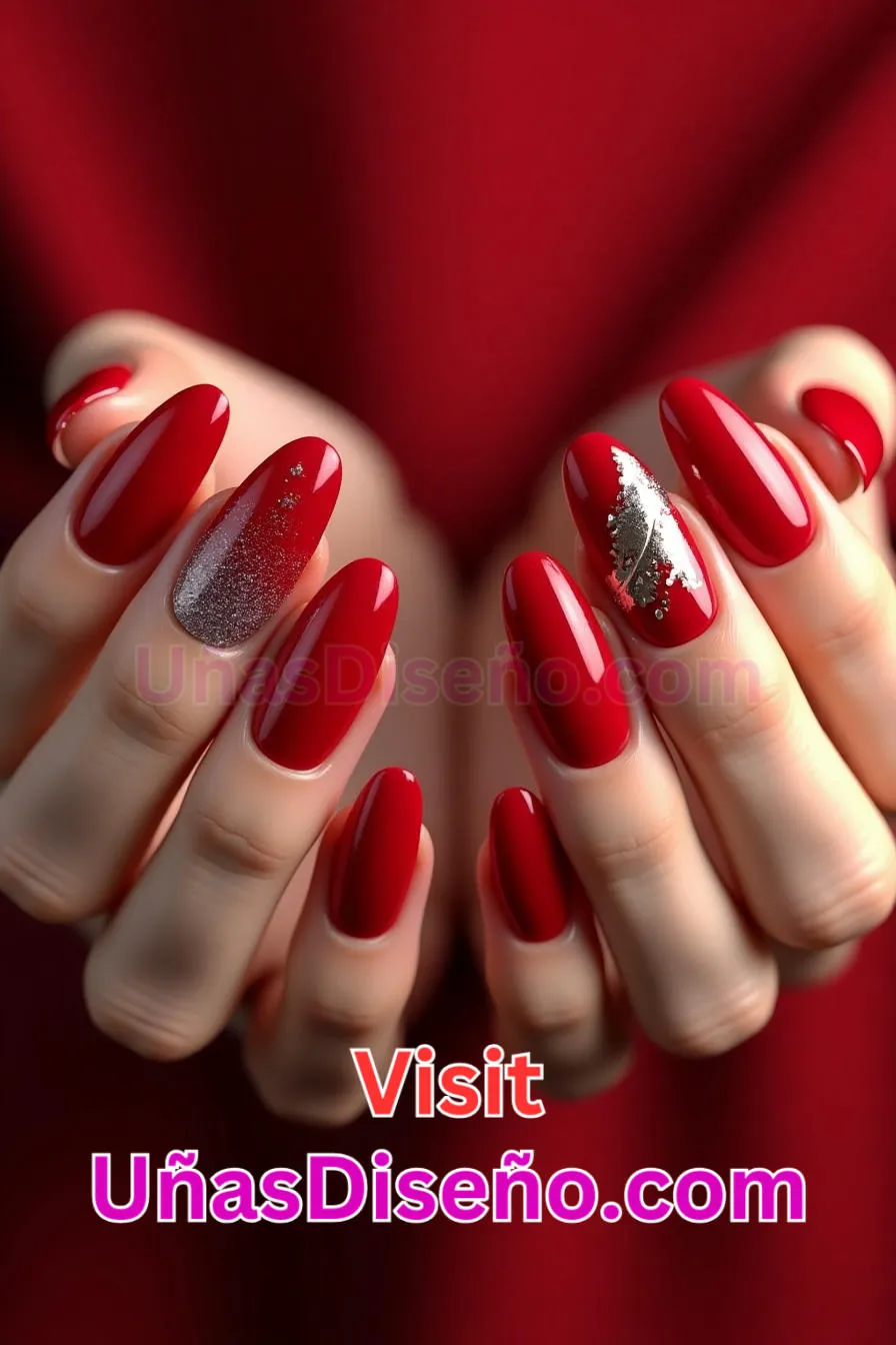 21 Diseños de uñas acrílicas rojo rubí mejores diseños de uñas acrílicas para una manicura elegante y duradera 5.jpeg