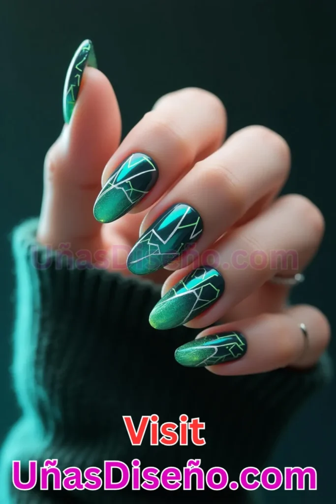 21. Energía Eléctrica Teal - Mejora tu manicura 25 esmaltes de gel y gelatina elegantes y duraderos (1).jpeg