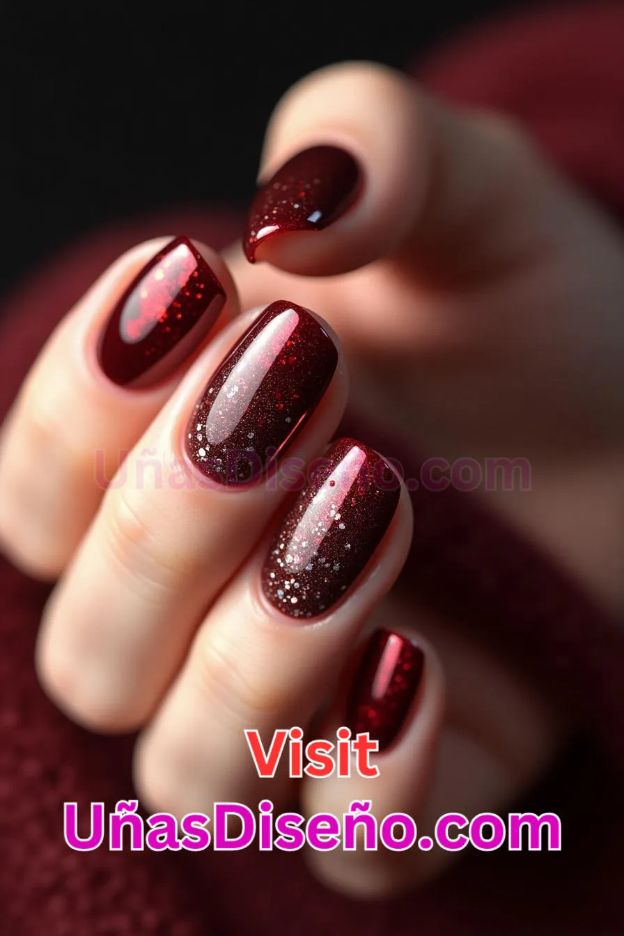 22 Diseños de uñas brillantes Oxblood mejores diseños de uñas acrílicas para una manicura elegante y duradera 5.jpeg