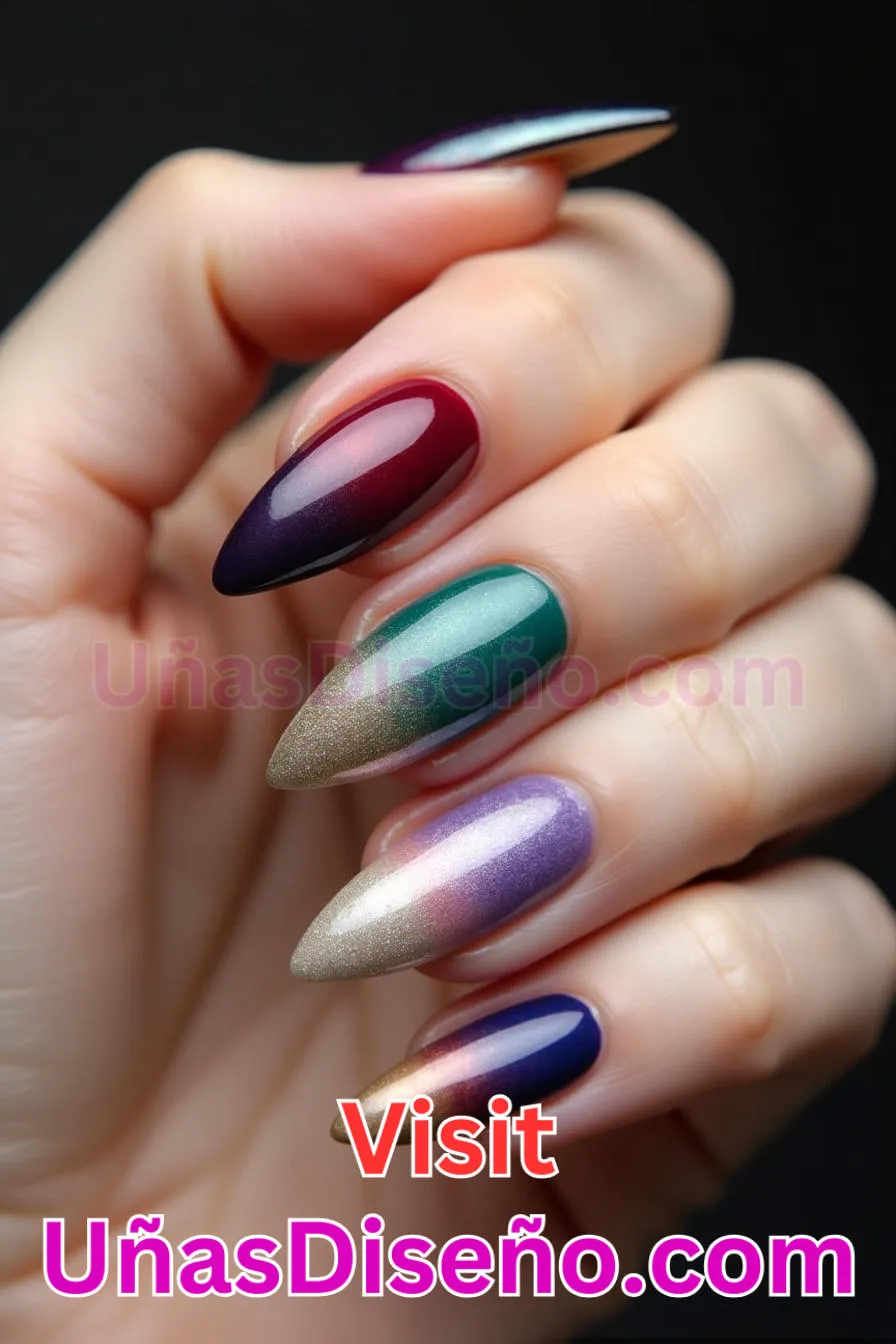 22. Opulento Ombre Almendra - Reinventa tu Manicura 25 Diseños de Uñas Almendra Impresionantes para (3).jpeg
