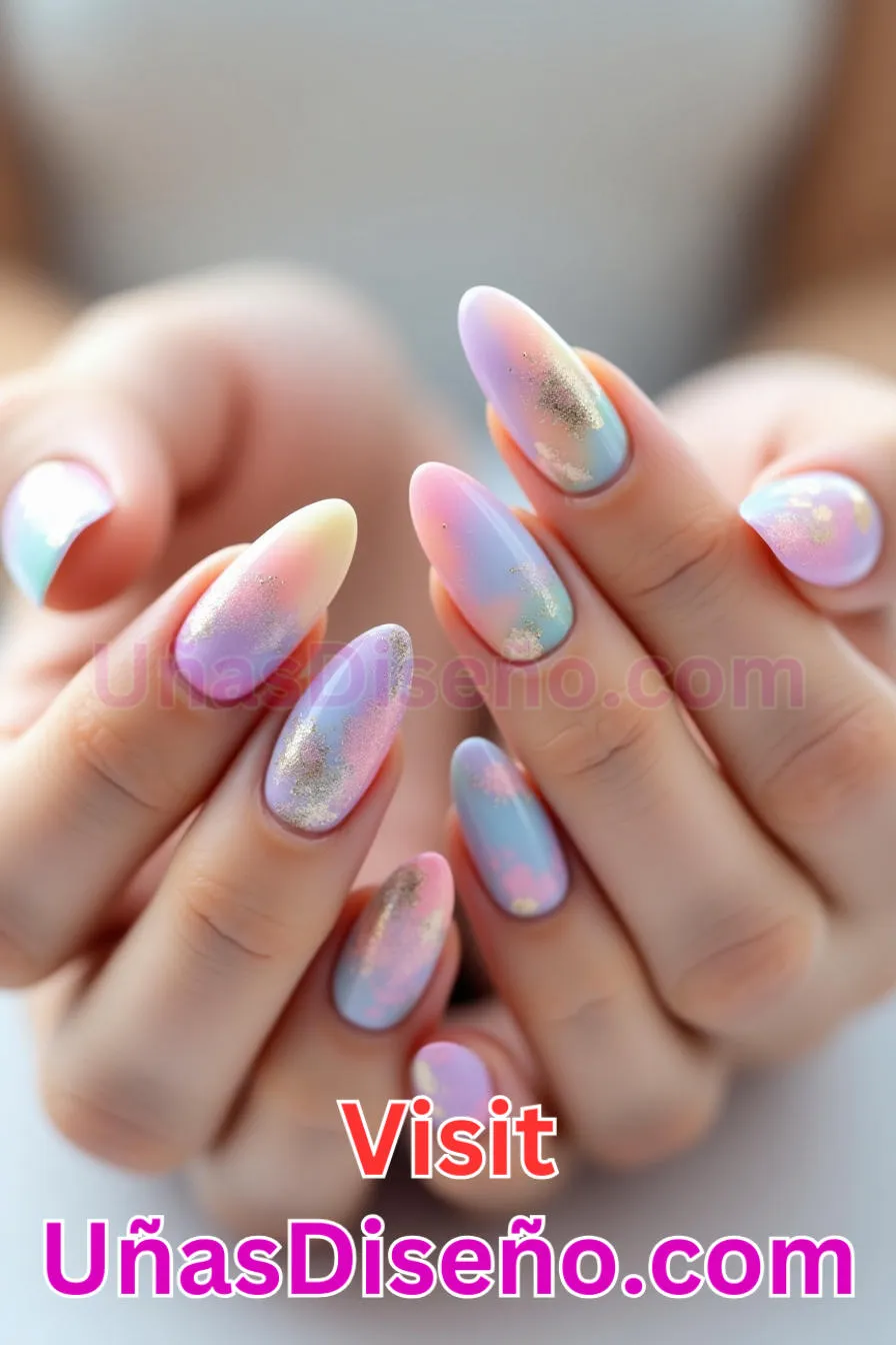 22. Susurro de acuarela - Tendencias 2025 30 Estilos de Uñas Almendra que Marcan la Diferencia (2).jpeg