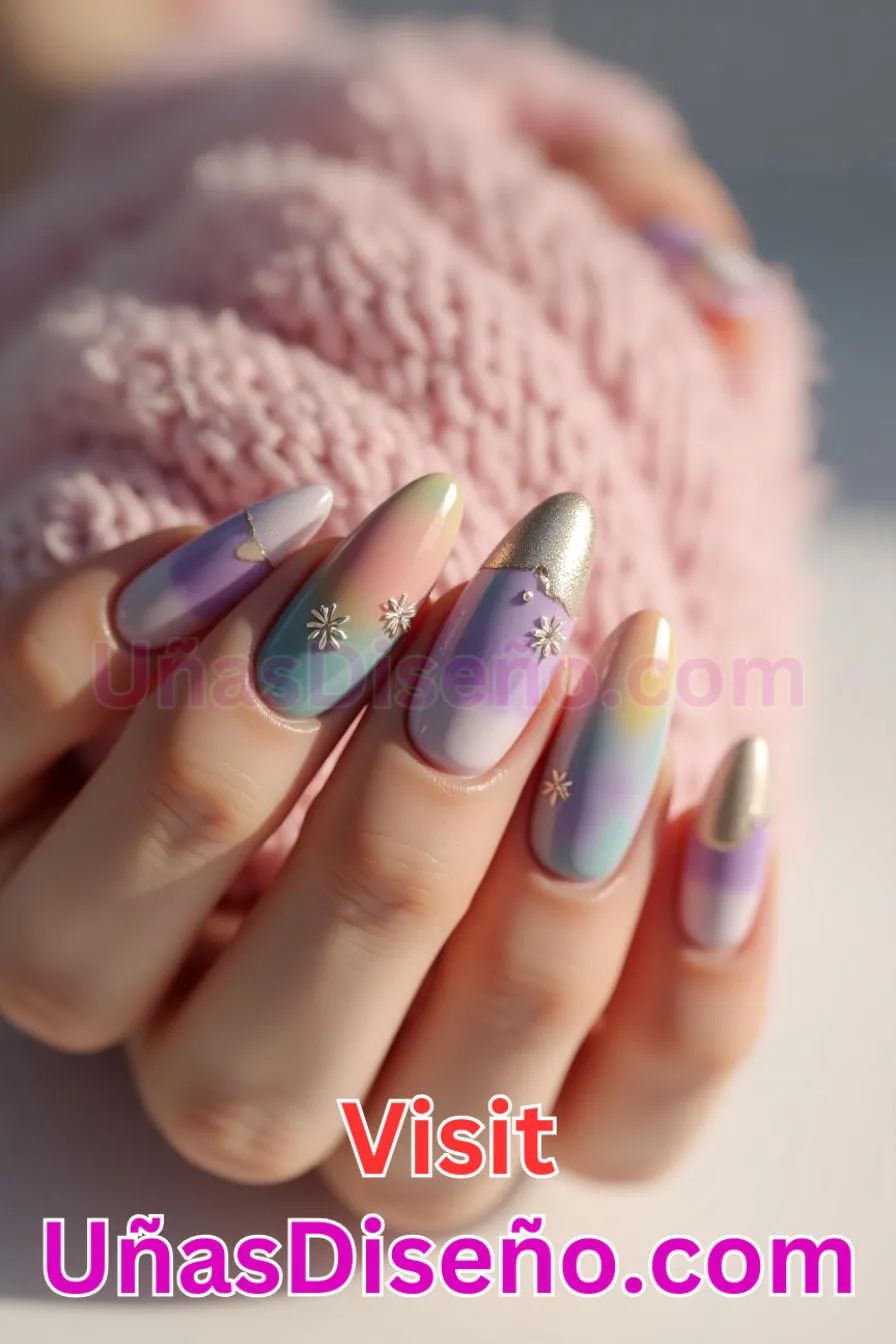 22. Susurro de acuarela - Tendencias 2025 30 Estilos de Uñas Almendra que Marcan la Diferencia (4).jpeg