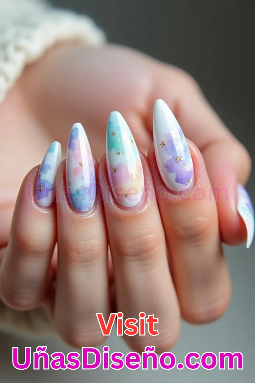 22. Susurro de acuarela - Tendencias 2025 30 Estilos de Uñas Almendra que Marcan la Diferencia (8).jpeg
