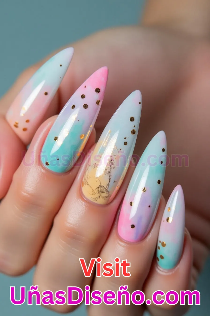 22. Susurro de acuarela - Tendencias 2025 30 Estilos de Uñas Almendra que Marcan la Diferencia (9).jpeg