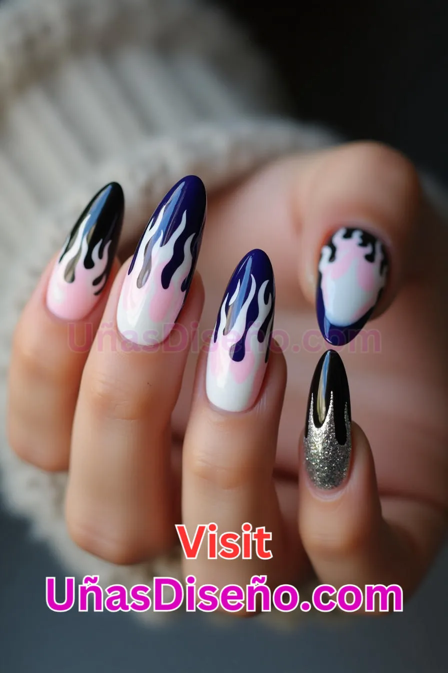 23 Diseños de uñas acrílicas de llama blanca mejores diseños de uñas acrílicas para una manicura elegante y duradera 7.jpeg