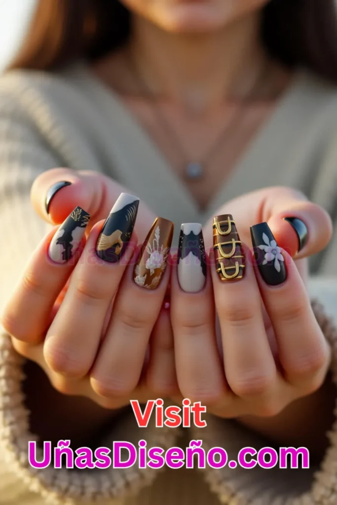 23. Caballo Diseños de uñas - 51 Diseños de uñas con estampado animal para combinar a la perfección con tus vestidos (2).jpeg