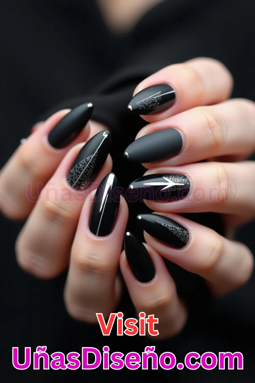 23. Edgy Blackout Vibes - Tendencias 2025 30 Estilos de Uñas Almendra que Marcan la Diferencia (2).jpeg