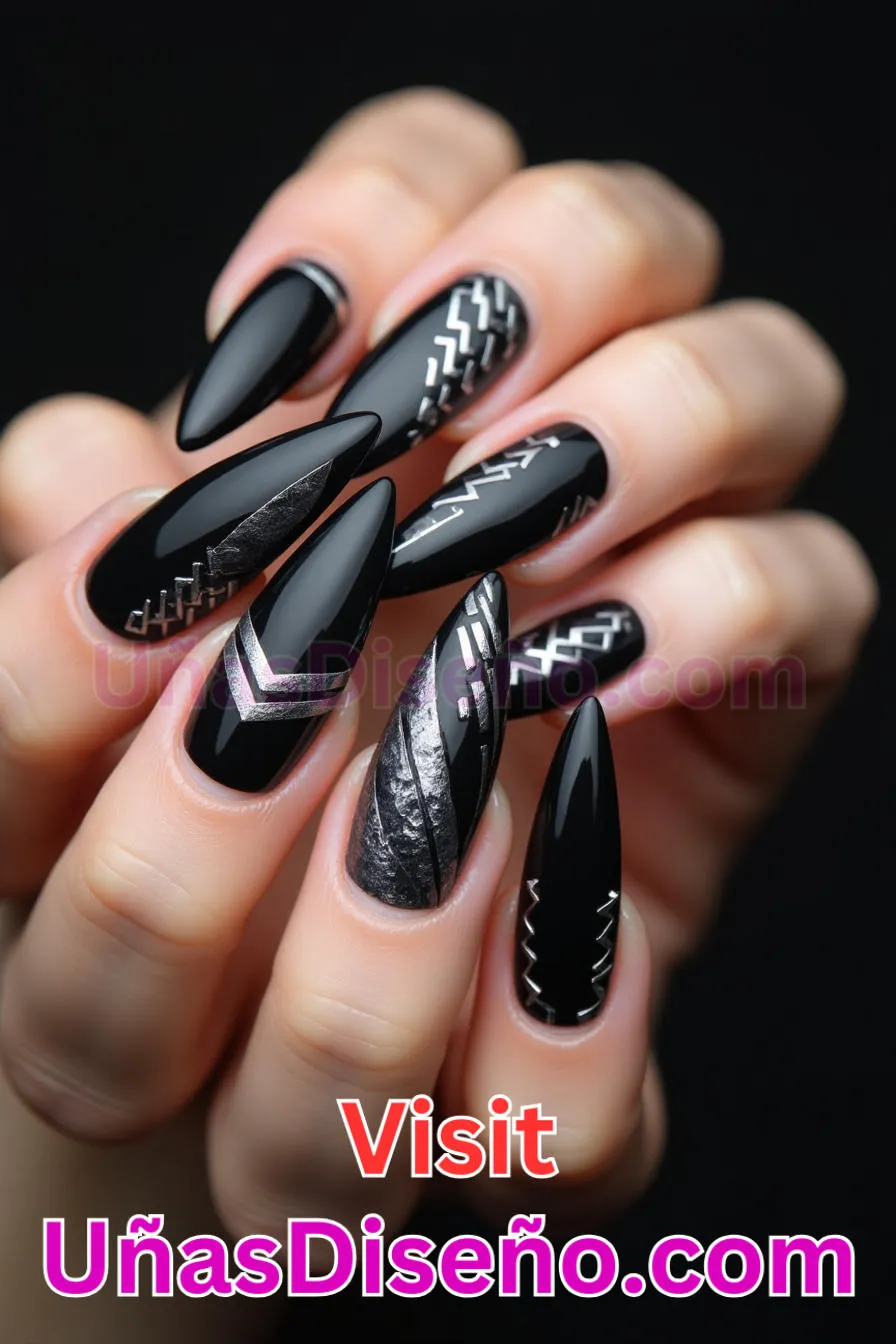 23. Edgy Blackout Vibes - Tendencias 2025 30 Estilos de Uñas Almendra que Marcan la Diferencia (6).jpeg