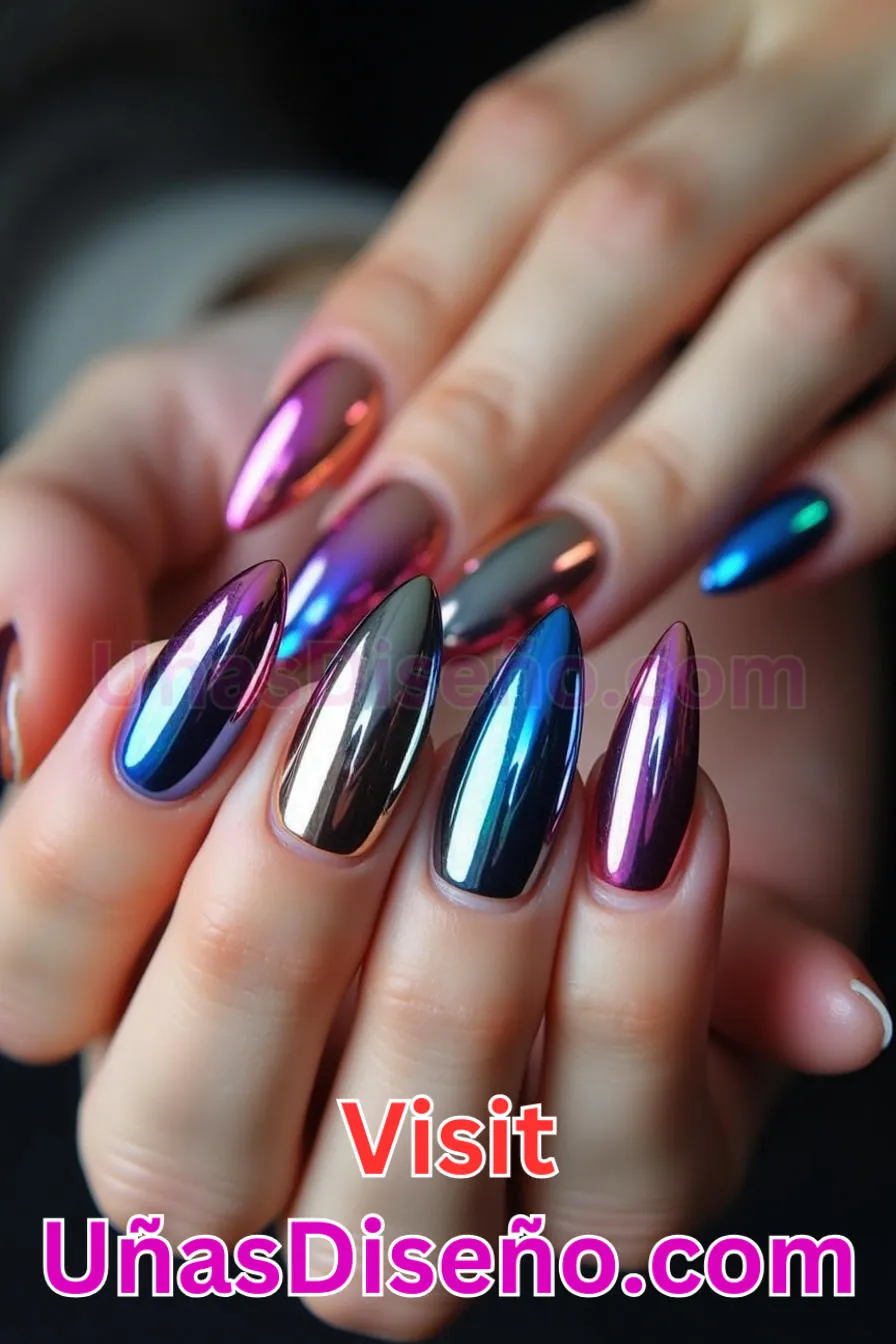 23. Futurista Cromada Almendra - Reinventa tu Manicura 25 Diseños de Uñas Almendra Impresionantes para (2).jpeg