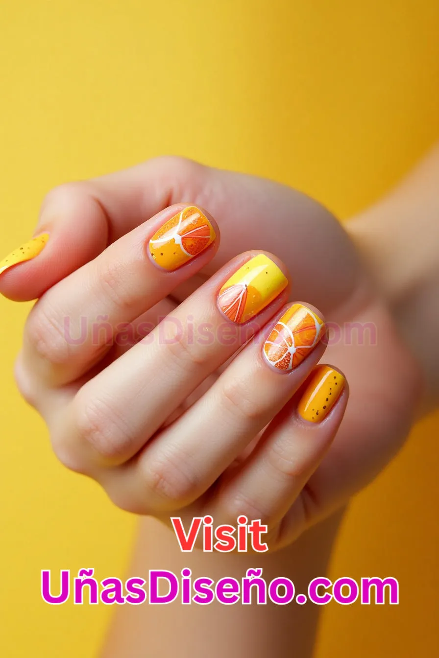 24 Uñas de pomelo amarillo Los 25 Mejores Diseños de Uñas Para Principiantes 4.jpeg