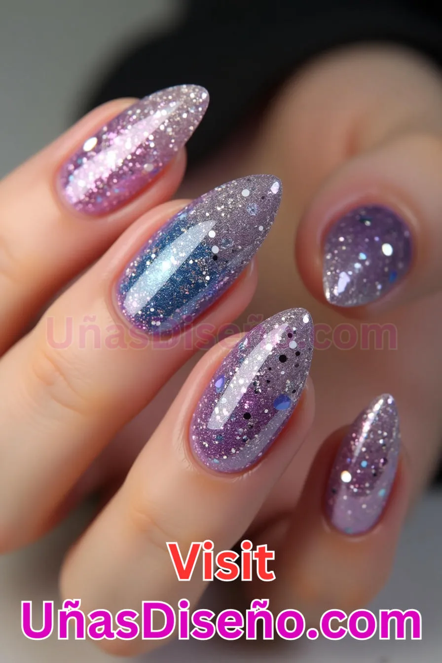24. Glam Glitter Gradient - Tendencias 2025 30 Estilos de Uñas Almendra que Marcan la Diferencia (6).jpeg