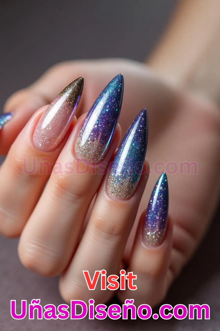 24. Glam Glitter Gradient - Tendencias 2025 30 Estilos de Uñas Almendra que Marcan la Diferencia (8).jpeg