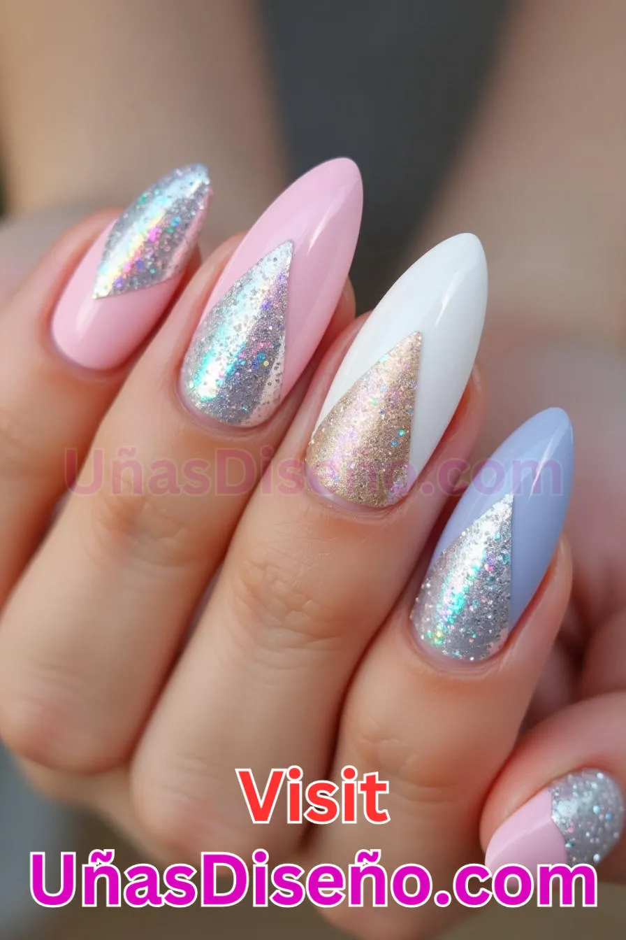 24. Sutil brillo almendra - Reinventa tu Manicura 25 Diseños de Uñas Almendra Impresionantes para (4).jpeg