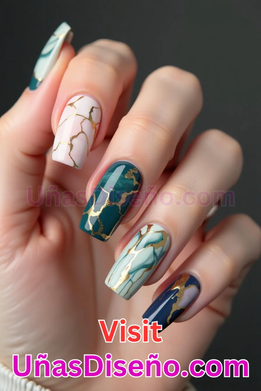 24. Uñas de mármol - Brilla como nunca 25 diseños de esmaltes de gel, gelish y gel para uñas que tienes que probar (1).jpeg