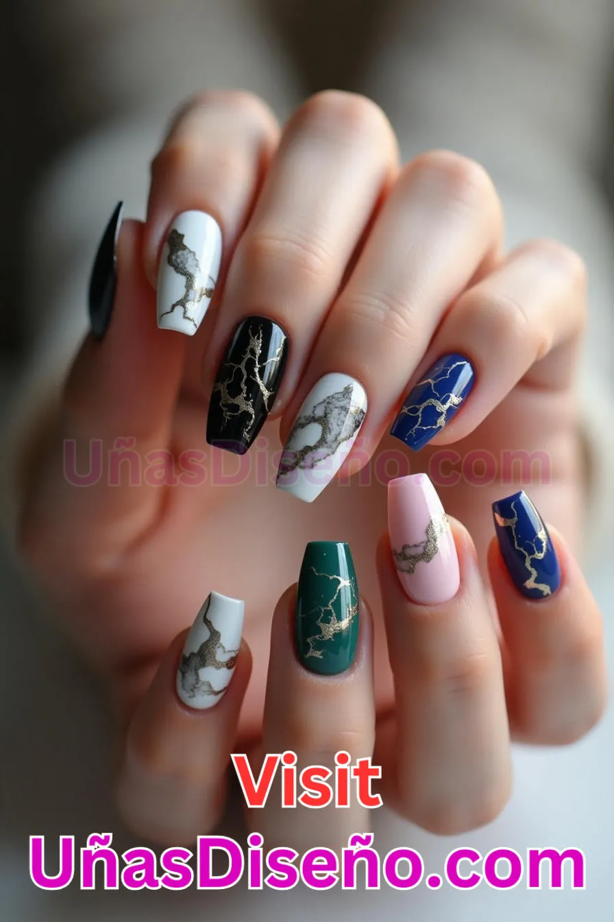 24. Uñas de mármol - Brilla como nunca 25 diseños de esmaltes de gel, gelish y gel para uñas que tienes que probar (2).jpeg