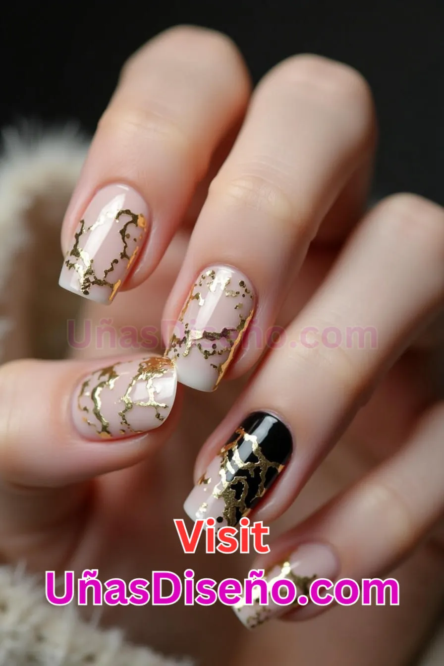 25 Diseños de uñas acrílicas doradas mejores diseños de uñas acrílicas para una manicura elegante y duradera 1.jpeg