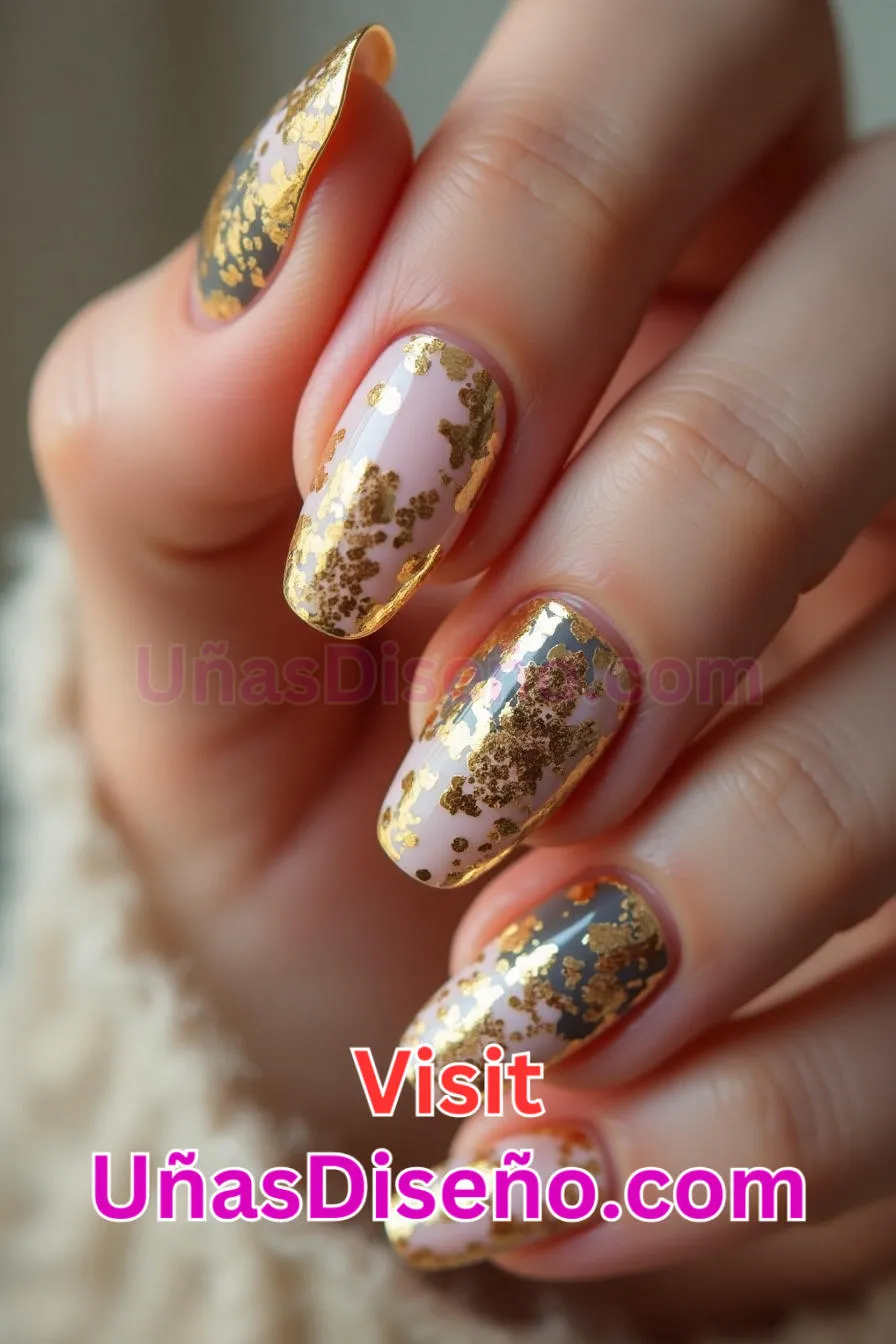 25 Diseños de uñas acrílicas doradas mejores diseños de uñas acrílicas para una manicura elegante y duradera 3.jpeg