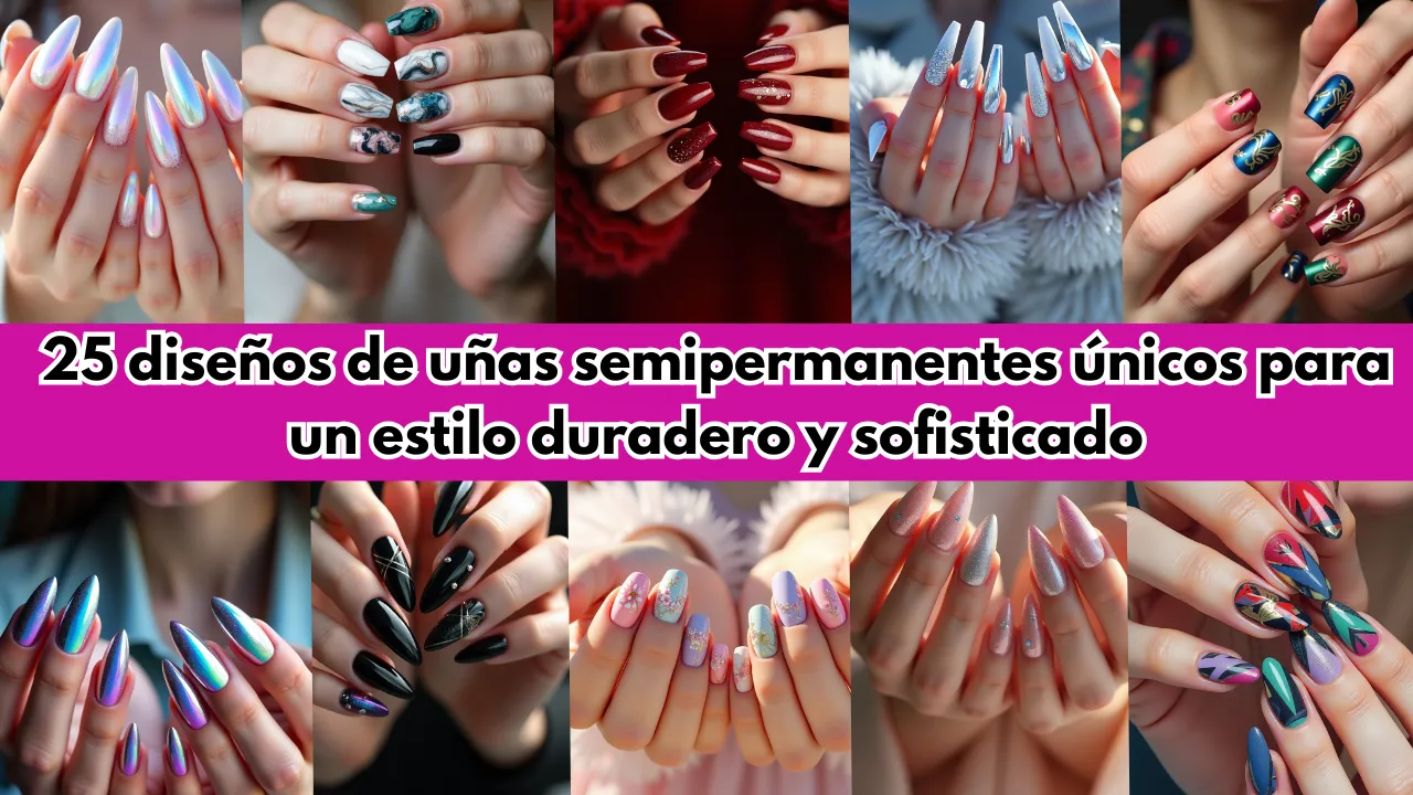 25 diseños de uñas semipermanentes únicos para un estilo duradero y sofisticado