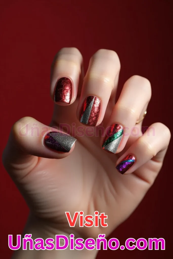 25. Escamas Rojo Escorpión con Sello Holográfico Diseños de Uñas Navideñas (1).jpeg