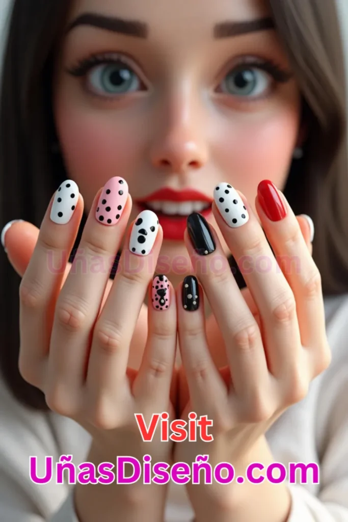 26. Dálmata Diseños de uñas - 51 Diseños de uñas con estampado animal para combinar a la perfección con tus vestidos (2).jpeg