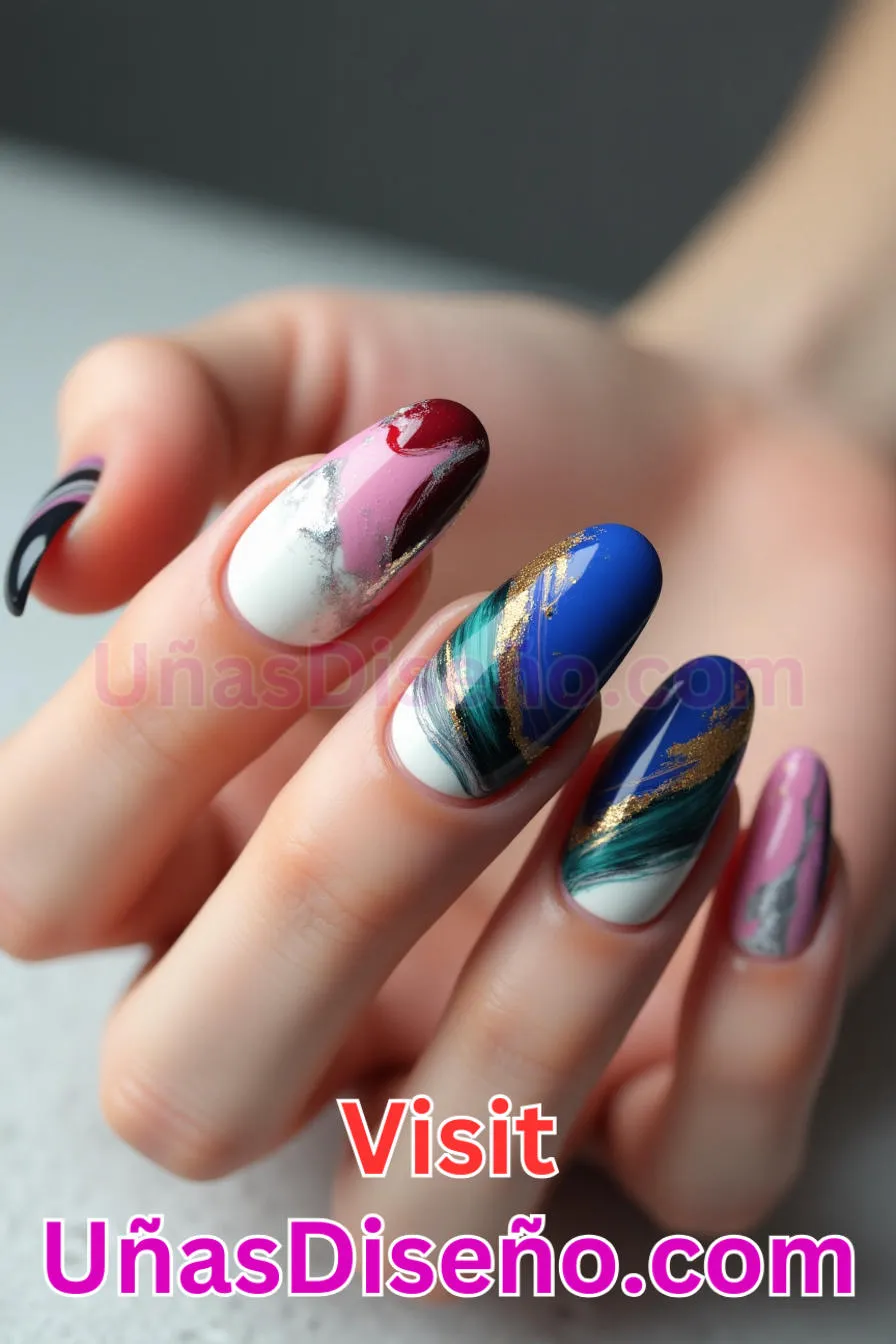 27. Pincelada Dinámica Flair - Tendencias 2025 30 Estilos de Uñas Almendra que Marcan la Diferencia (4).jpeg