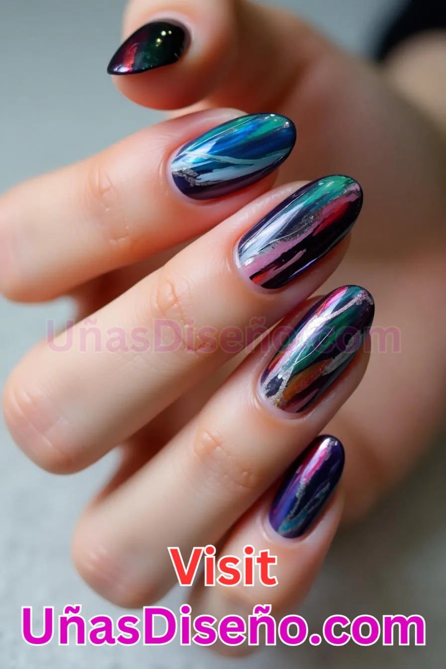 27. Pincelada Dinámica Flair - Tendencias 2025 30 Estilos de Uñas Almendra que Marcan la Diferencia (8).jpeg