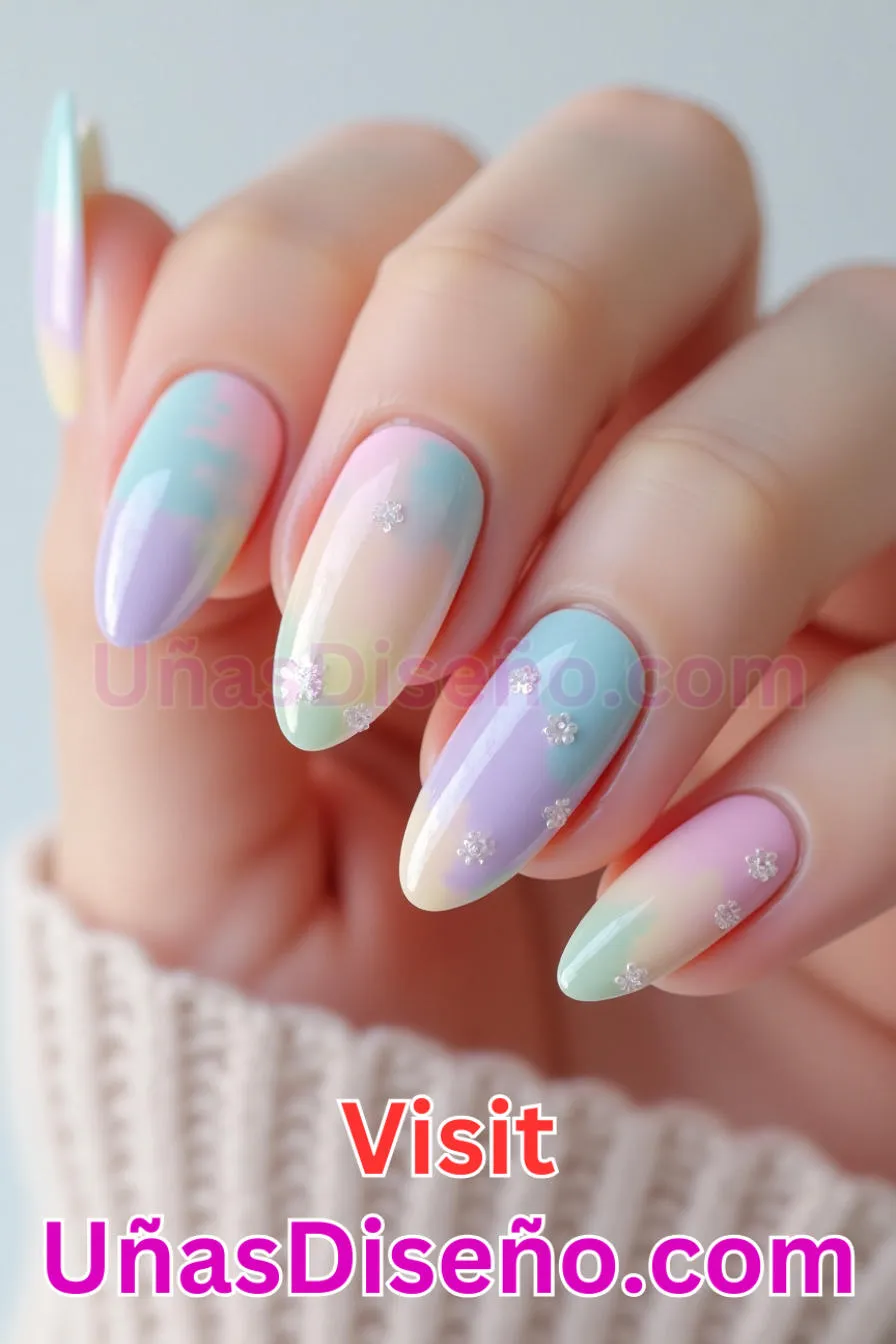 28. Dreamy Pastel Fusion - Tendencias 2025 30 Estilos de Uñas Almendra que Marcan la Diferencia (2).jpeg