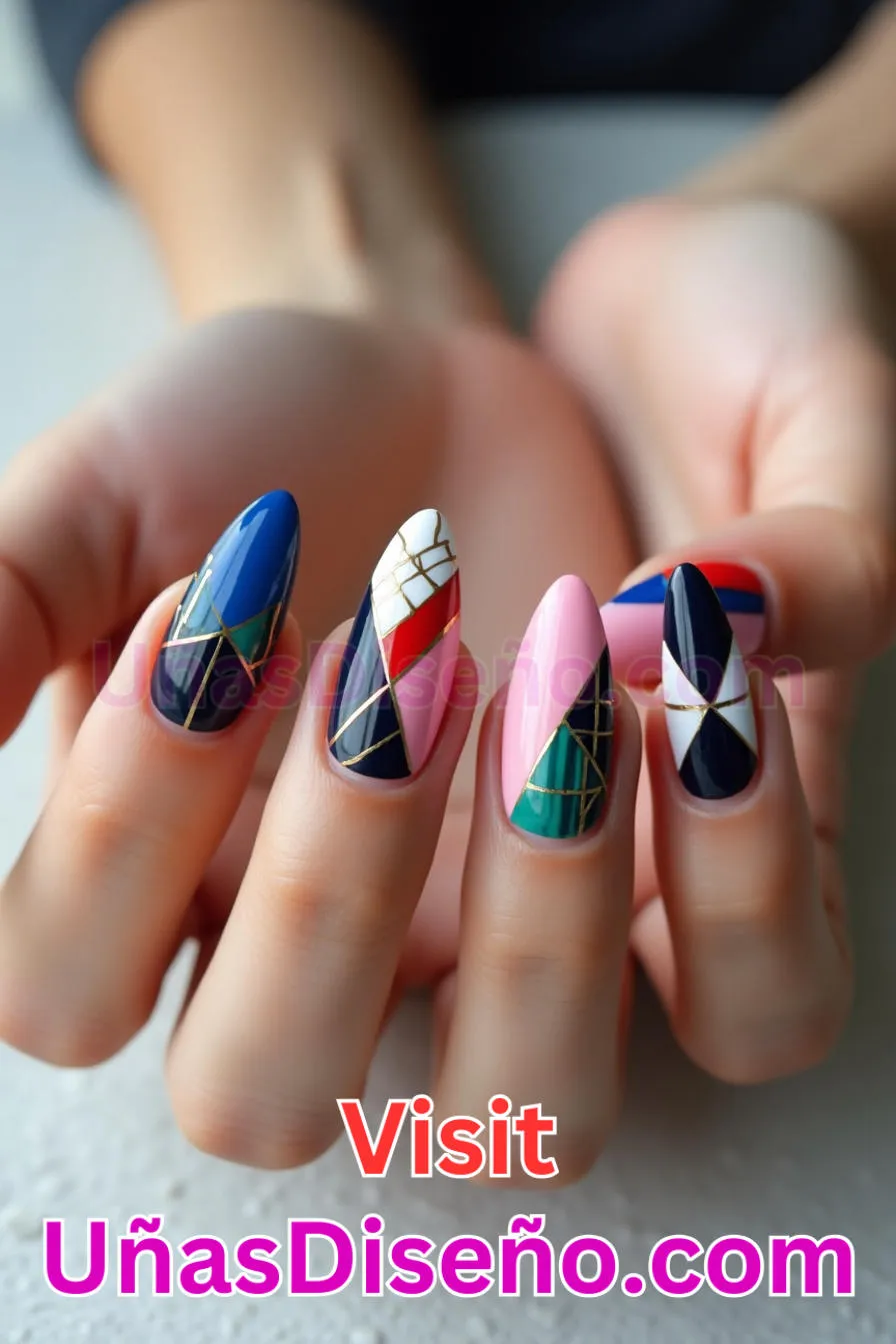29. Geometric Flair Extravaganza - Tendencias 2025 30 Estilos de Uñas Almendra que Marcan la Diferencia (6).jpeg