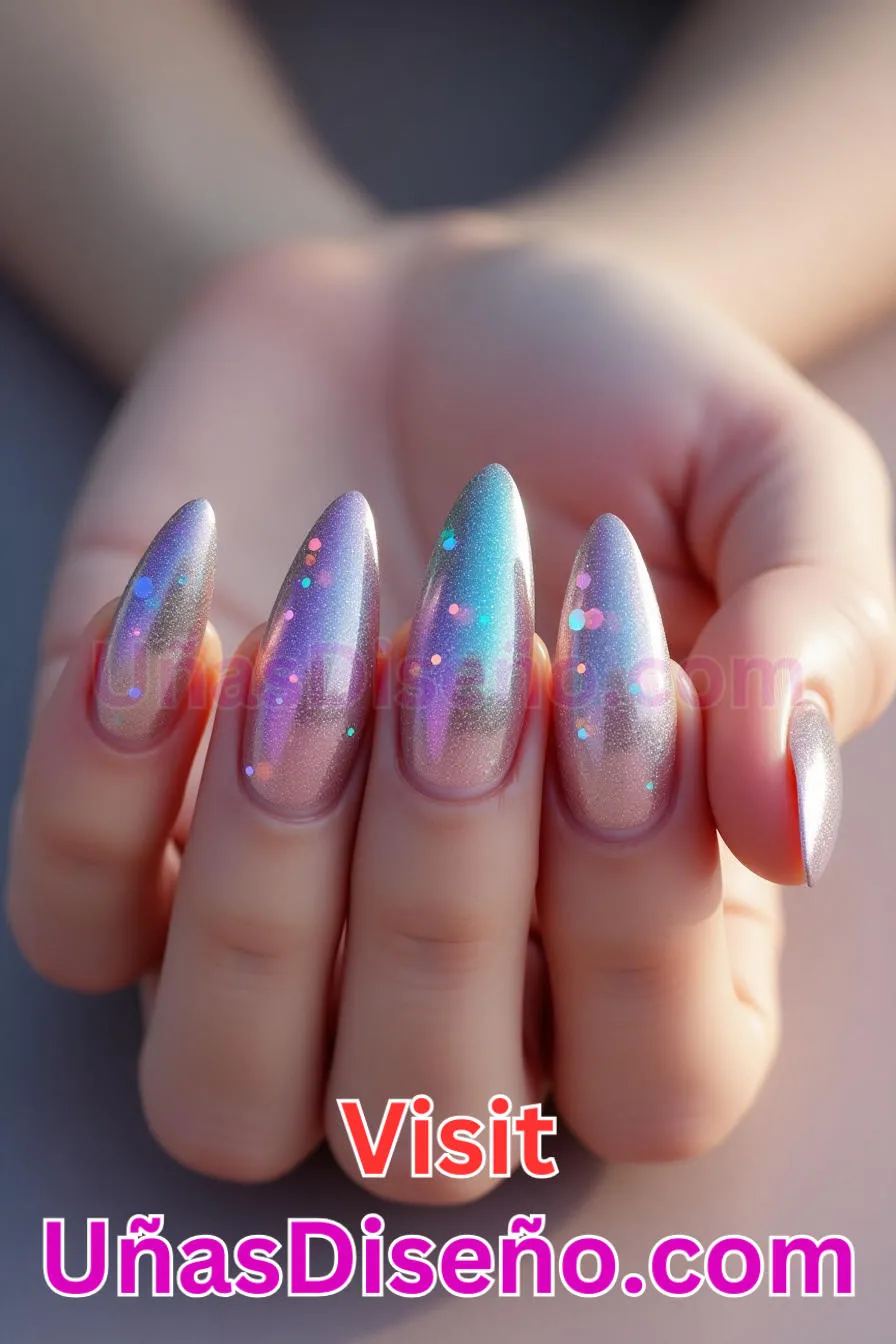 3. Brillo holográfico - Brilla como nunca 25 diseños de esmaltes de gel, gelish y gel para uñas que tienes que probar (1).jpeg