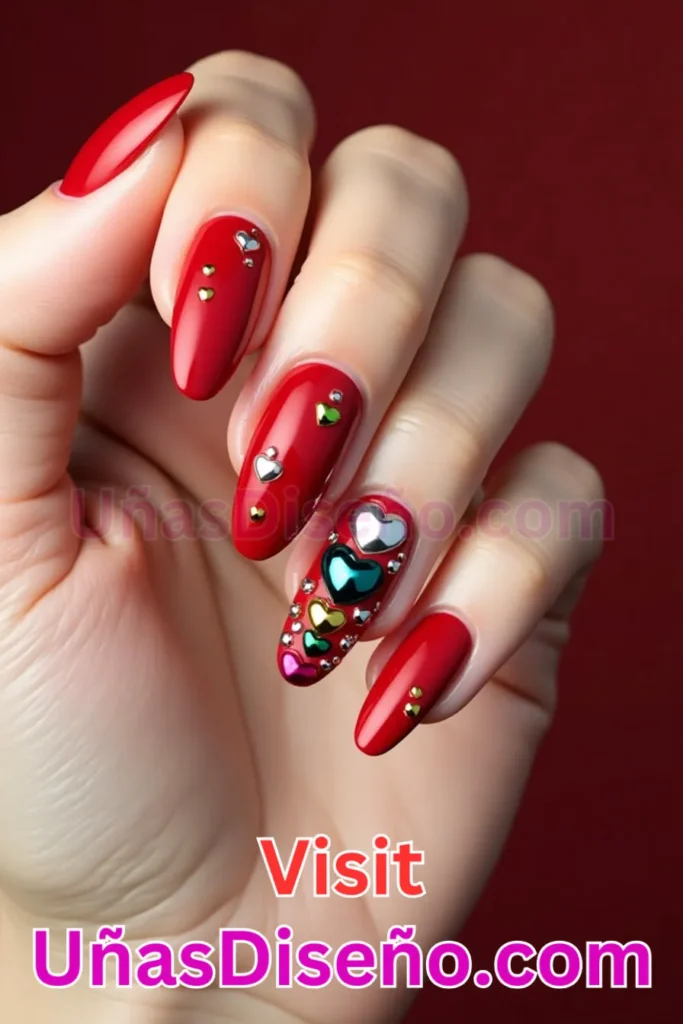 3. Corazones Festivos con Efecto Cromado Diseños de Uñas Navideñas (2).jpeg