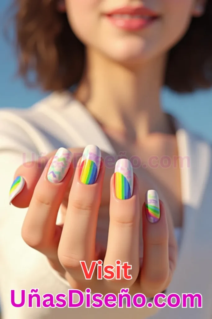 3. Diseño de uñas de verano con rayas arcoíris minimalistas (2).jpeg