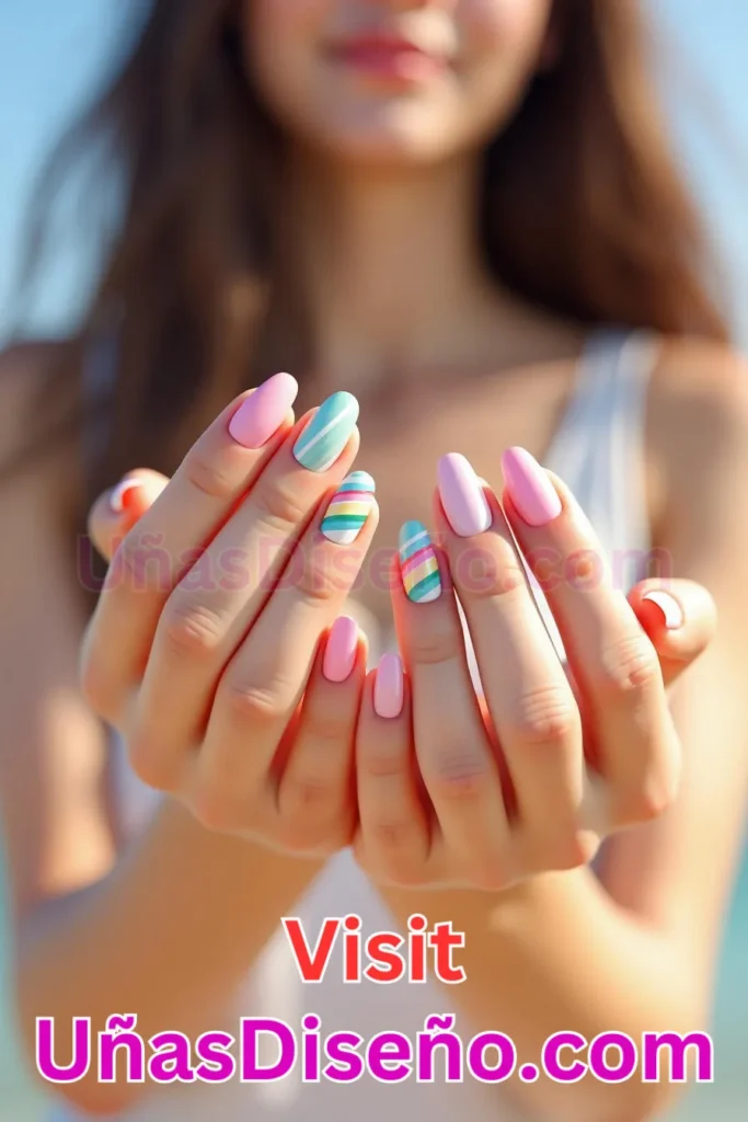 3. Diseño de uñas de verano con rayas arcoíris minimalistas (3).jpeg