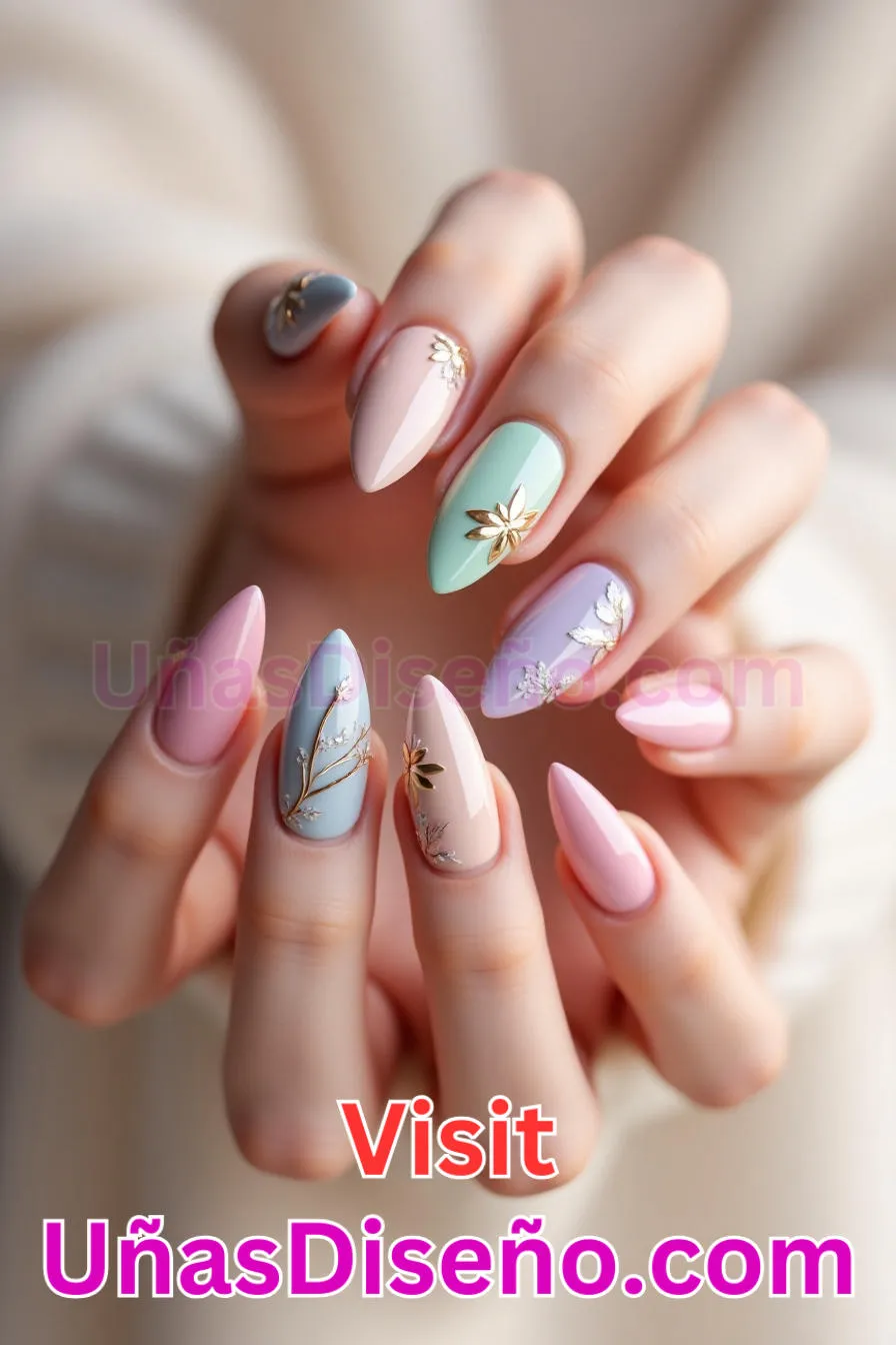 3. Pastel Elegance Fusion - Tendencias 2025 30 Estilos de Uñas Almendra que Marcan la Diferencia (2).jpeg
