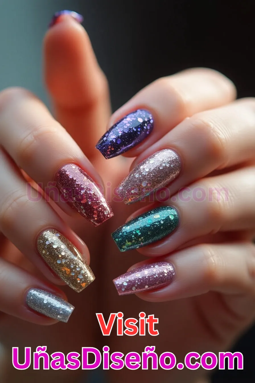 3. Purpurina sólida - Los 20 mejores diseños de uñas con purpurina para lucir un look deslumbrante (13).jpeg