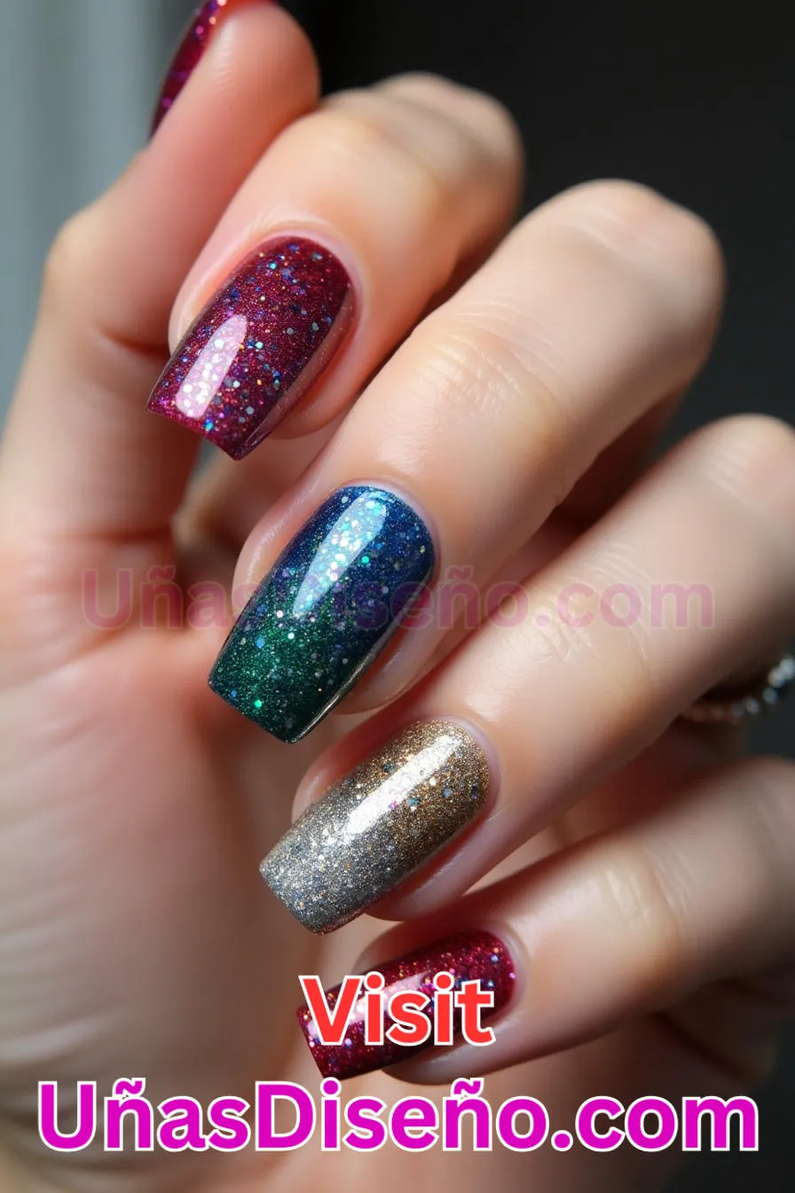 3. Purpurina sólida - Los 20 mejores diseños de uñas con purpurina para lucir un look deslumbrante (14).jpeg