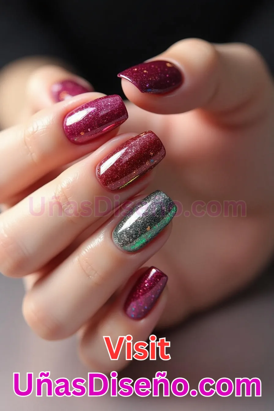 3. Purpurina sólida - Los 20 mejores diseños de uñas con purpurina para lucir un look deslumbrante (5).jpeg