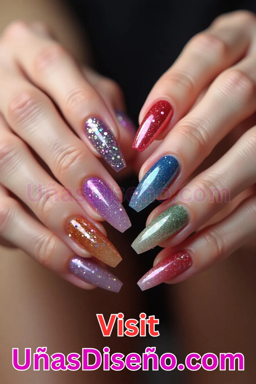 3. Purpurina sólida - Los 20 mejores diseños de uñas con purpurina para lucir un look deslumbrante (6).jpeg