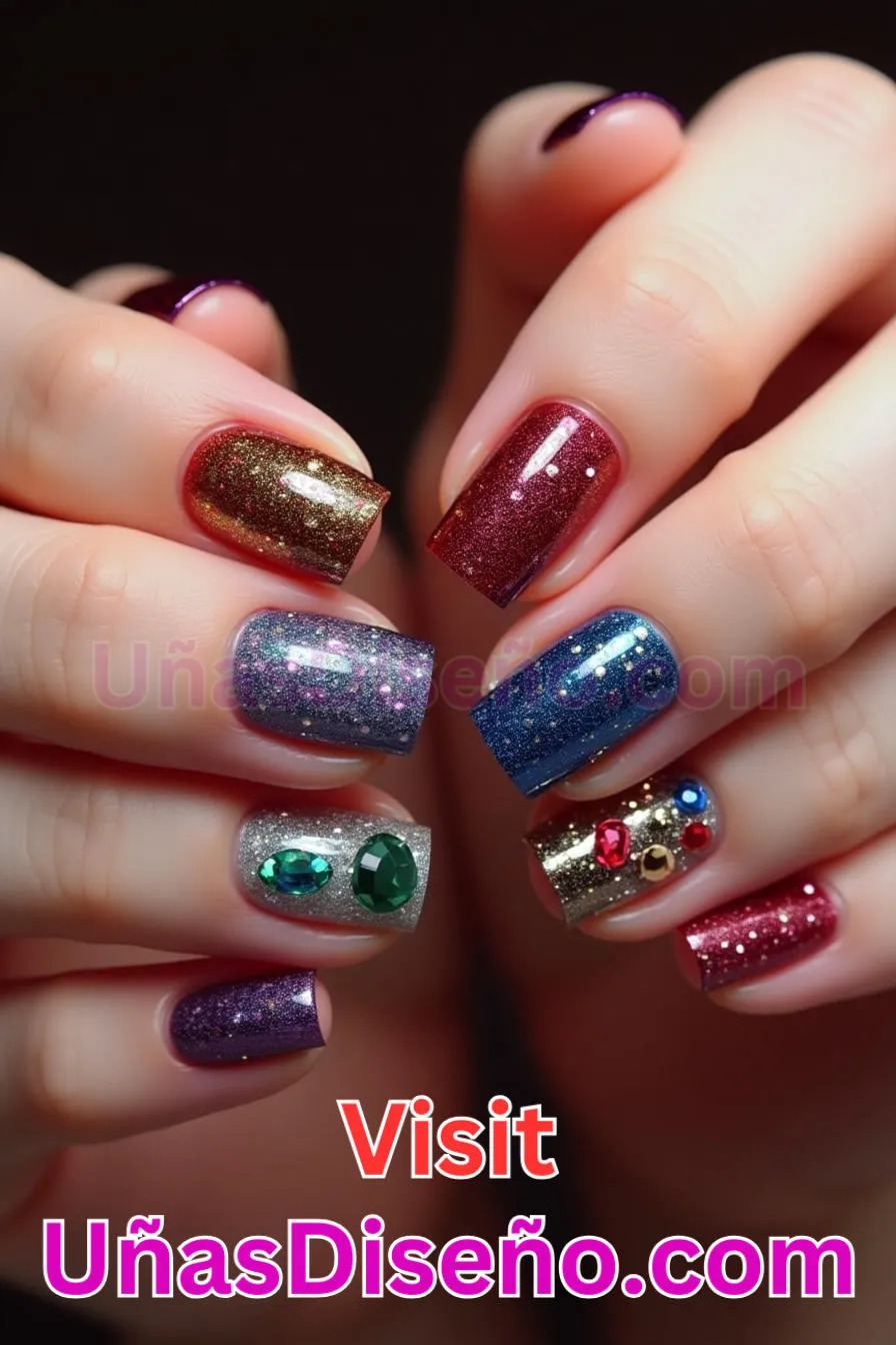 3. Purpurina sólida - Los 20 mejores diseños de uñas con purpurina para lucir un look deslumbrante (7).jpeg