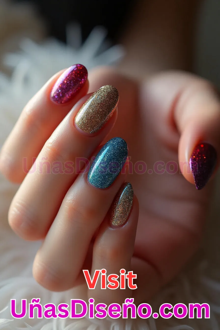 3. Purpurina sólida - Los 20 mejores diseños de uñas con purpurina para lucir un look deslumbrante (8).jpeg