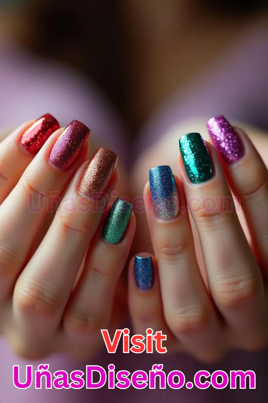 3. Purpurina sólida - Los 20 mejores diseños de uñas con purpurina para lucir un look deslumbrante (9).jpeg