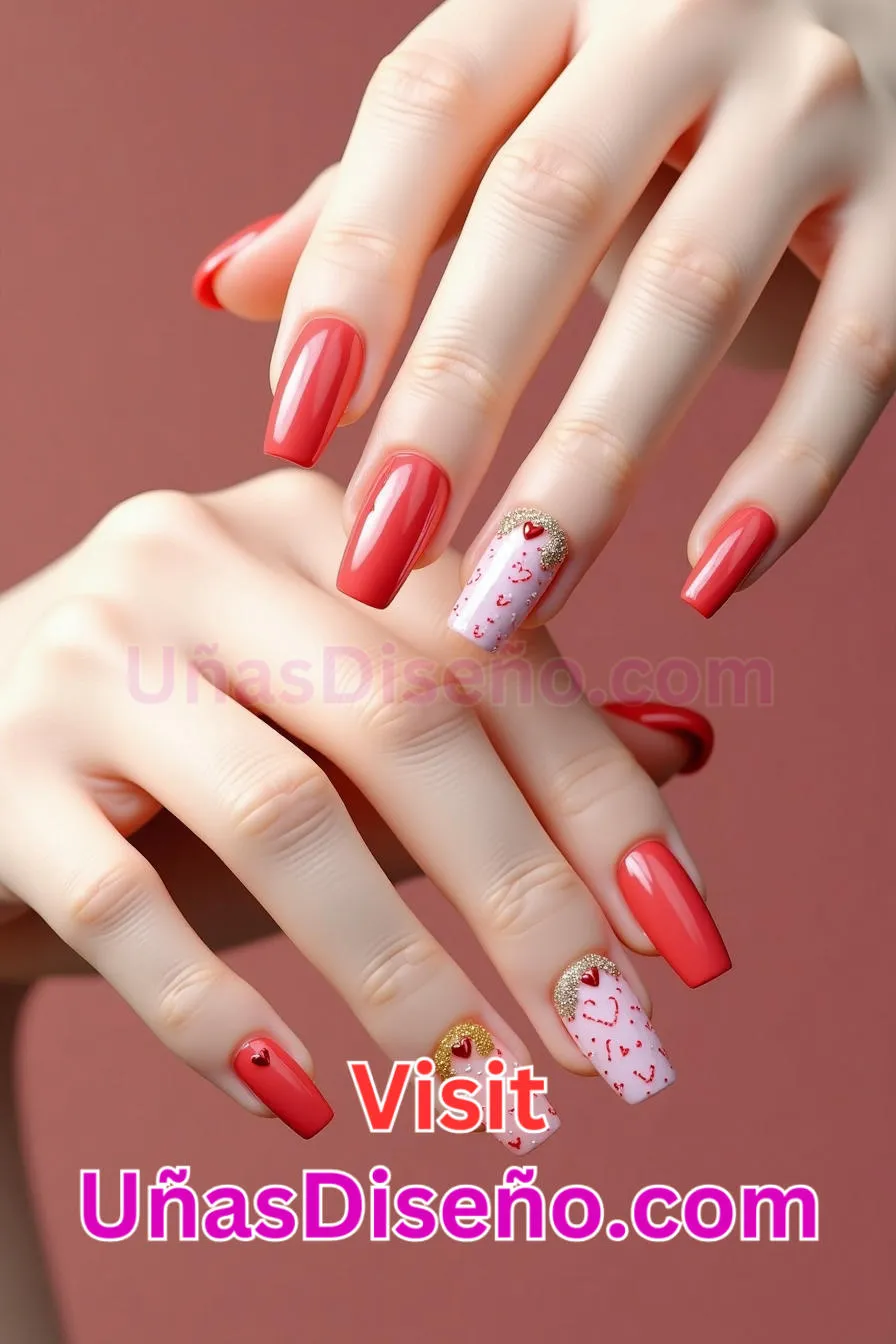 3. Uñas con acento de corazón - 12 modernos diseños de uñas transparentes con motivos y detalles únicos 6.jpeg
